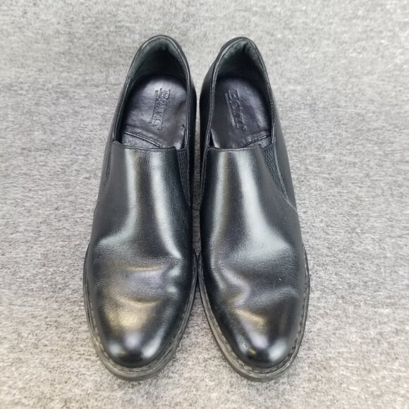 ✅Born Black Leather Ankle Slip On Bootie Block Heeled Shoes Women's Size 7.5 - Picture 6 of 10